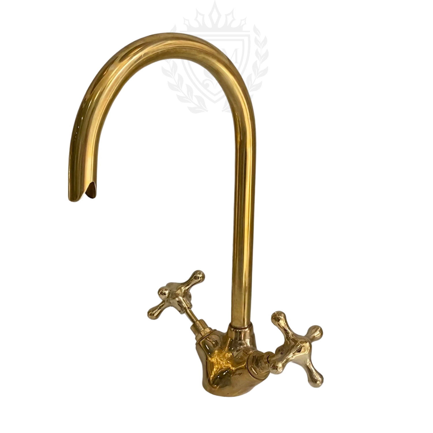 Antique Brass Bathroom Faucet, Cross Handle Brass Kitchen Vanity Faucet