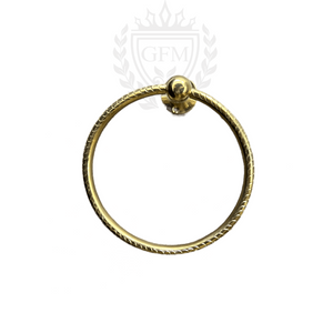 Bathroom Ring Circle Towel Brass Wall Rack - Engraved Brass