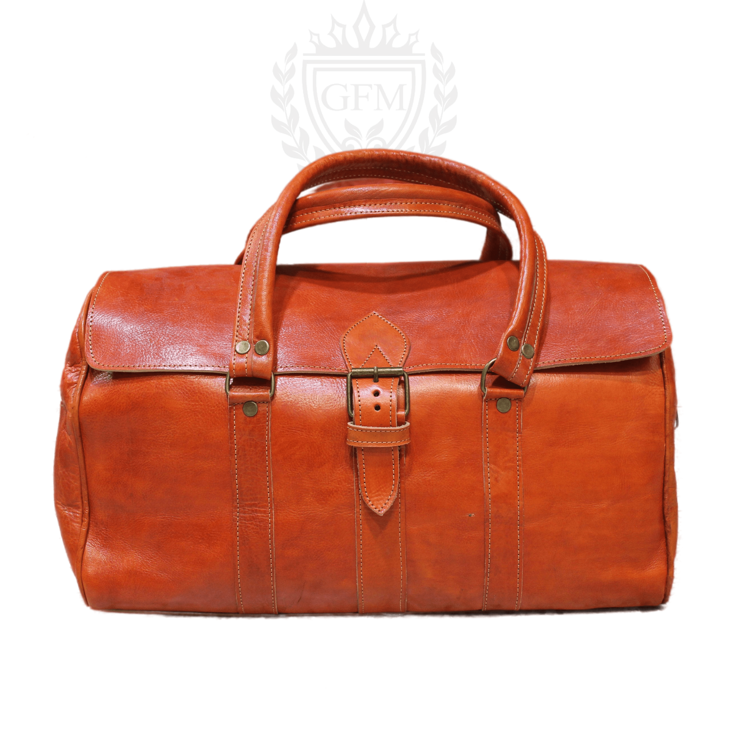 Handmade leather duffle sales
