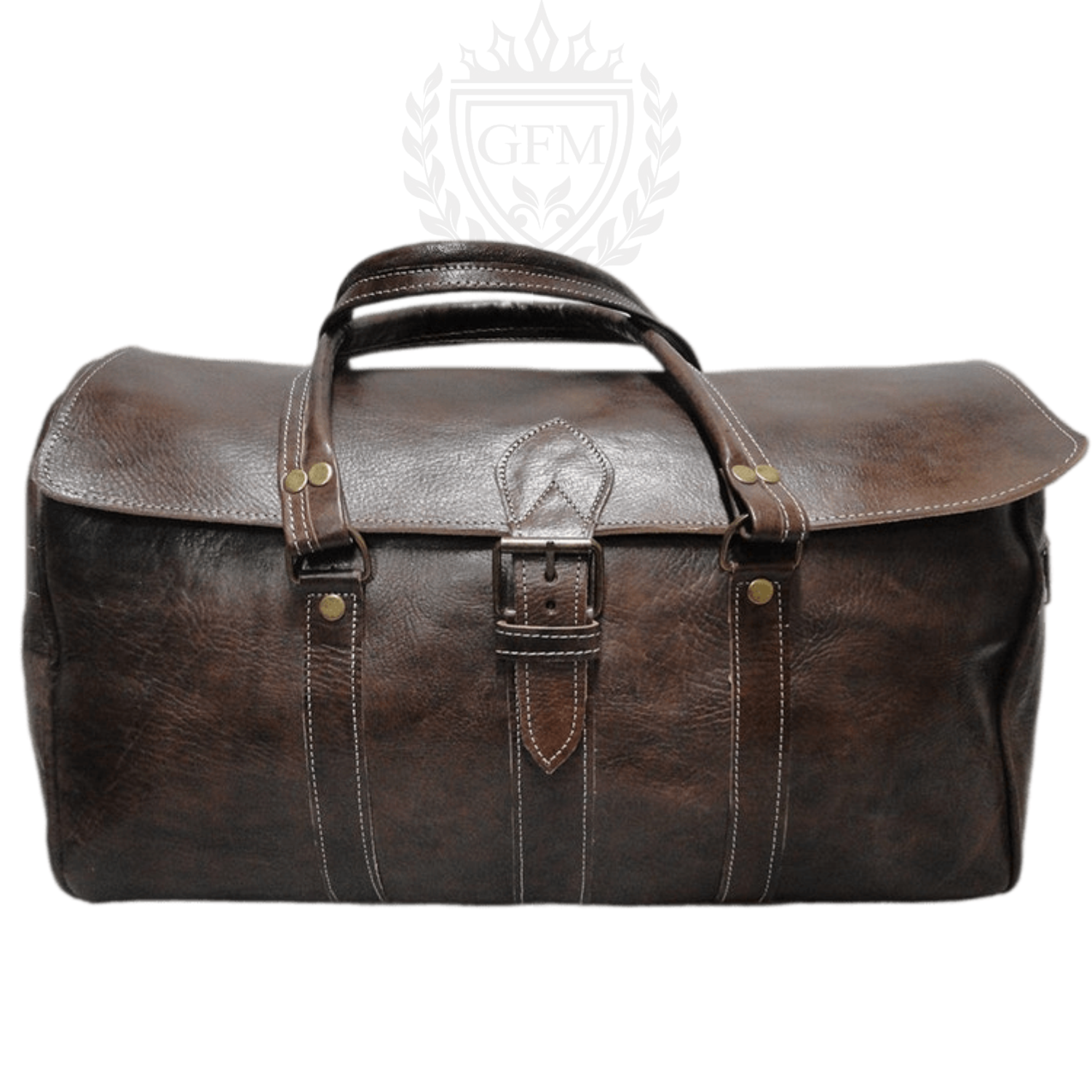 Handmade Vintage Leather Overnight Duffel Bag Travel Bag Holdall