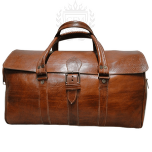 Moroccan Leather Artisanal Travel Bag - Leather Travel bag