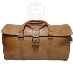 Moroccan Leather Artisanal Travel Bag - Leather Travel bag
