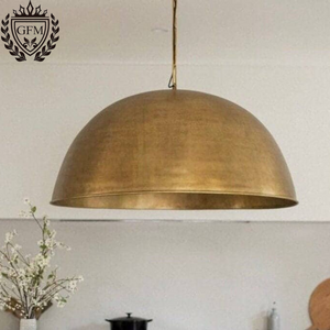 Pendant Light - Antique Brass Dome Pendant Oxide Brass Ceiling Light, Dome Brass Pendant Moroccan Pendant, Solid Brass