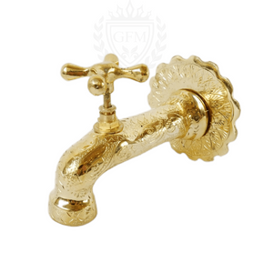 Handcrafted Brass Faucet - Moroccan Vintage Decor Style | Handmade Marrakech Brass Faucet in 3 Sizes