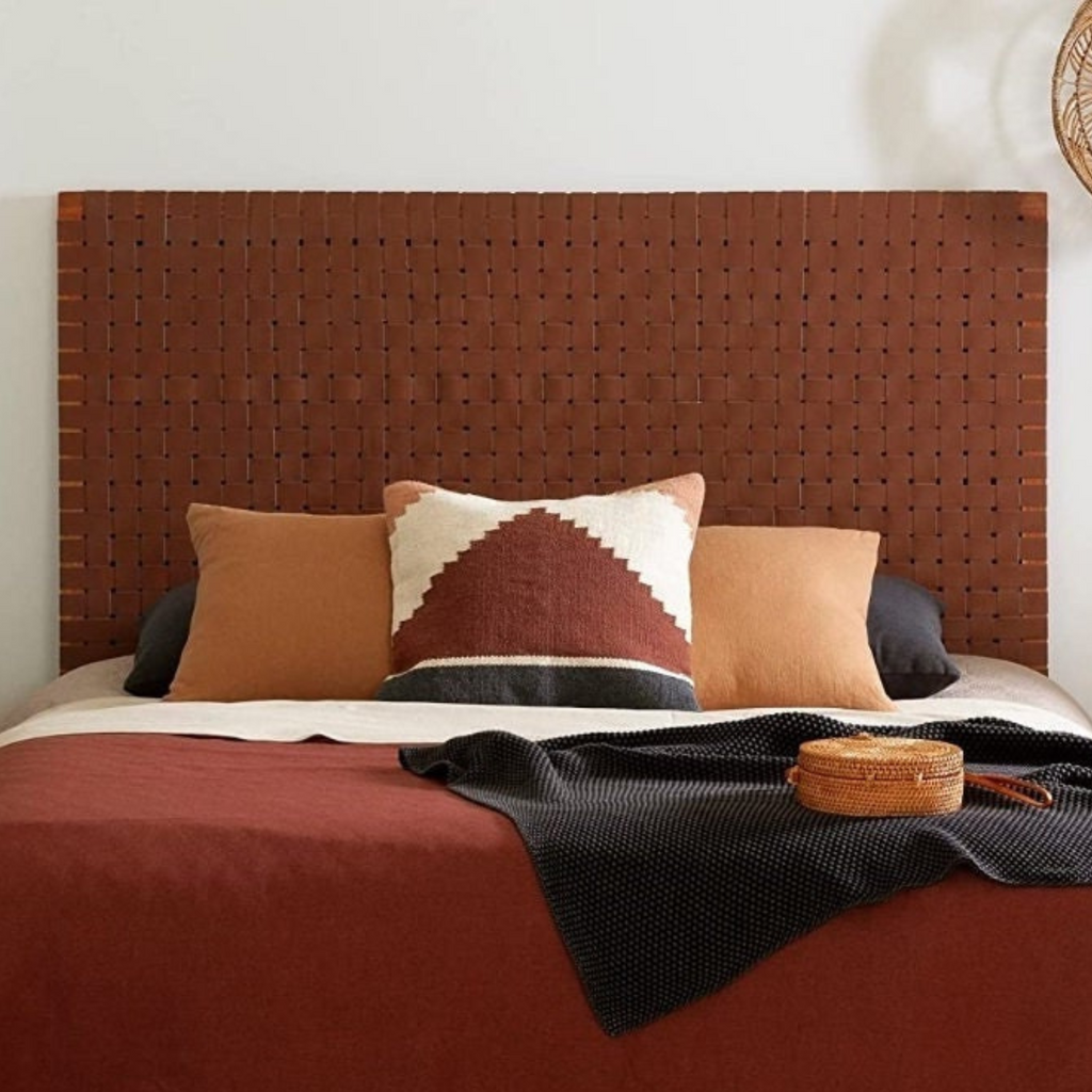 Woven Leather Strap Headboard - Naturally Stunning - Wall Hanging - Boho Chic - Handmade