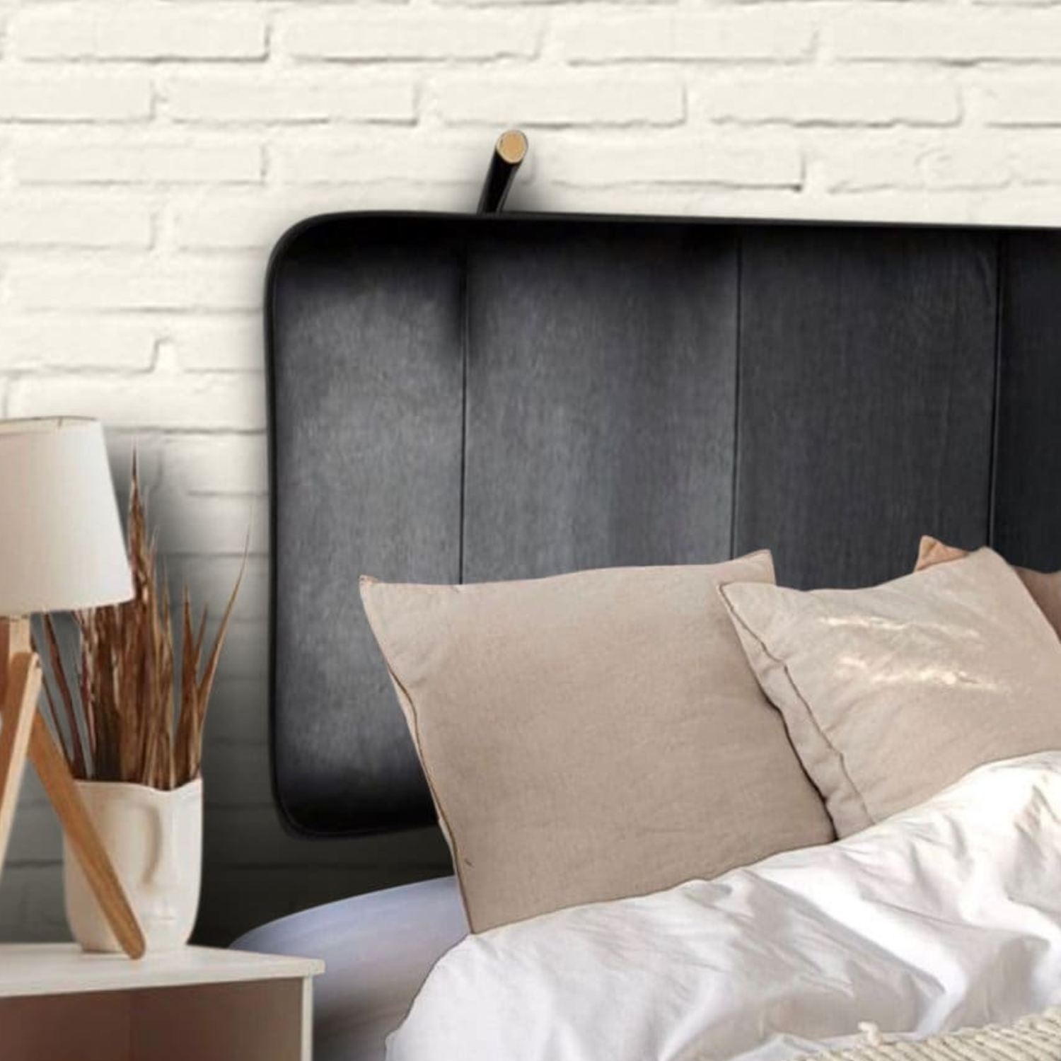 Stuffed  Headboard Cover - Hanging Leather Headboard