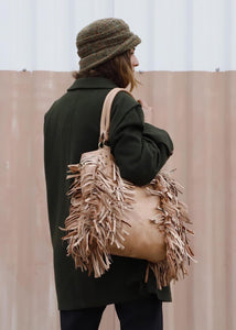 Fringed leather bag, Fringed tote bag, fringed leather crossbody, fringed purse crossbody, fringe leather cowgirl purse,Fringe western purse