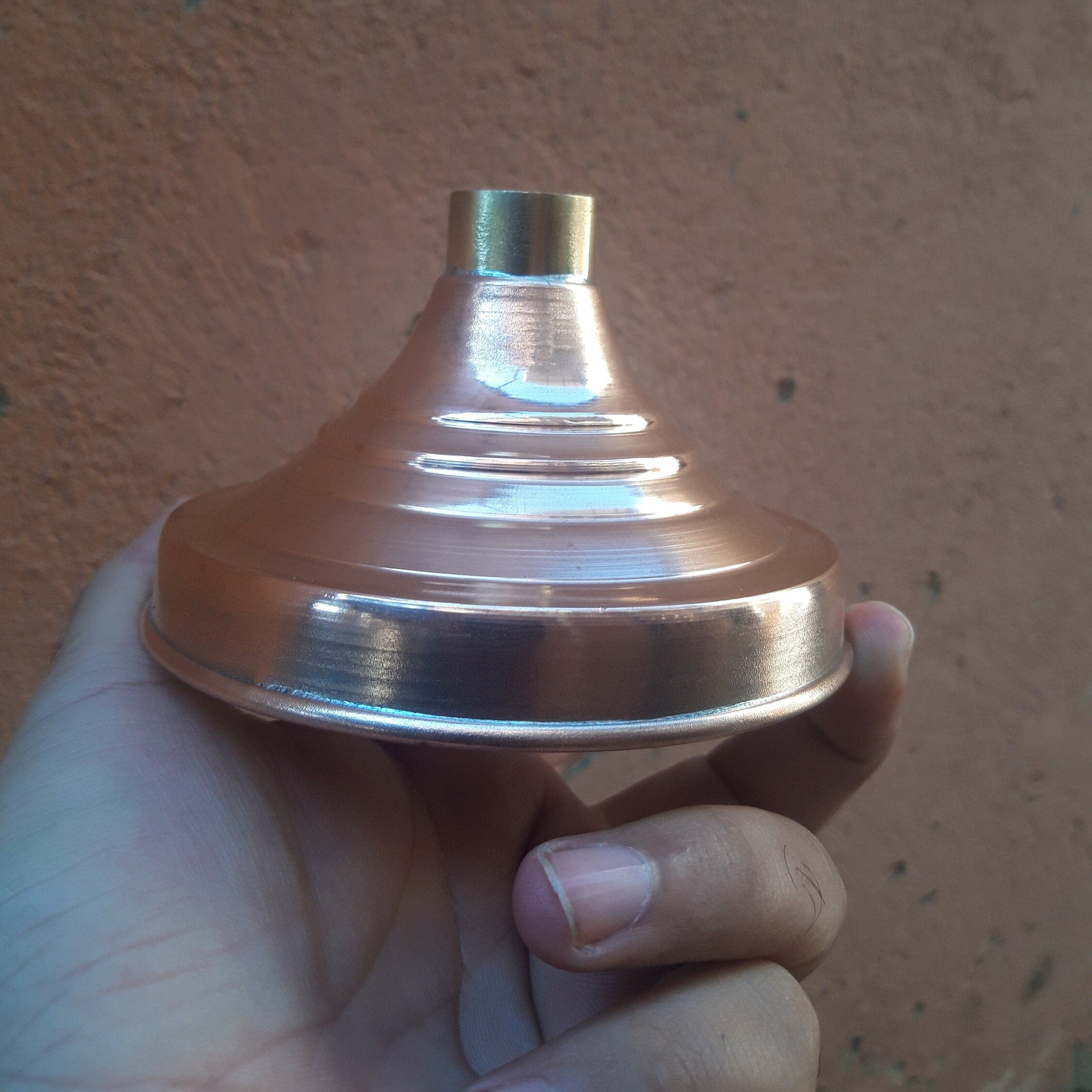 Handcrafted Copper Rain Shower Head – Outdoor & Indoor High-Pressure Unlacquered Finish (4"–8")