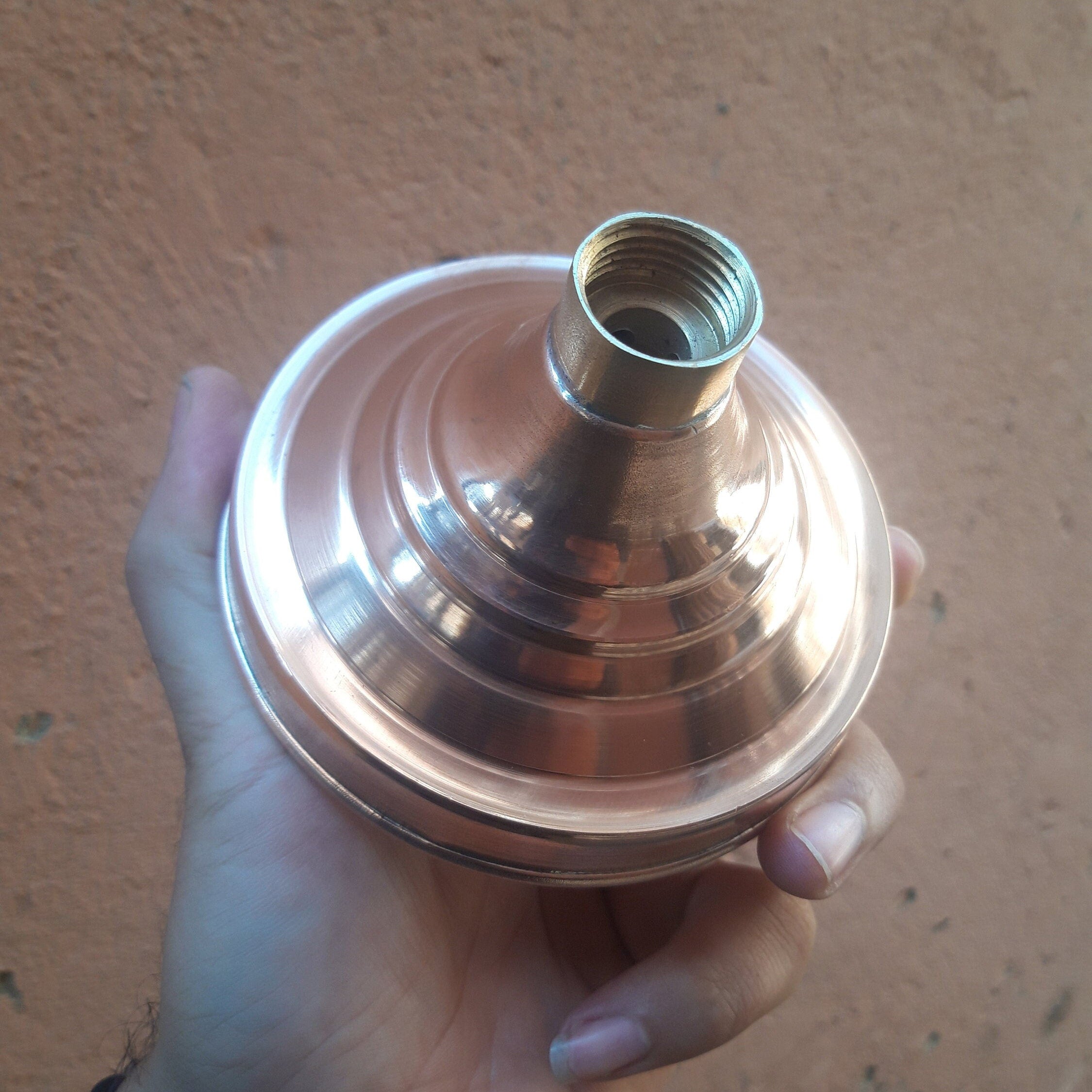 Handcrafted Copper Rain Shower Head – Outdoor & Indoor High-Pressure Unlacquered Finish (4"–8")