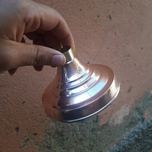 Handcrafted Copper Rain Shower Head – Outdoor & Indoor High-Pressure Unlacquered Finish (4"–8")