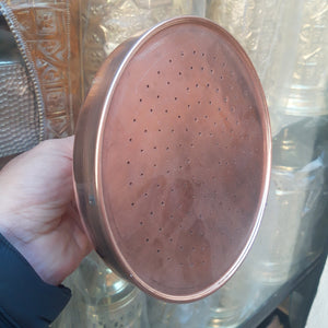 Handcrafted Copper Rain Shower Head – Outdoor & Indoor High-Pressure Unlacquered Finish (4"–8")