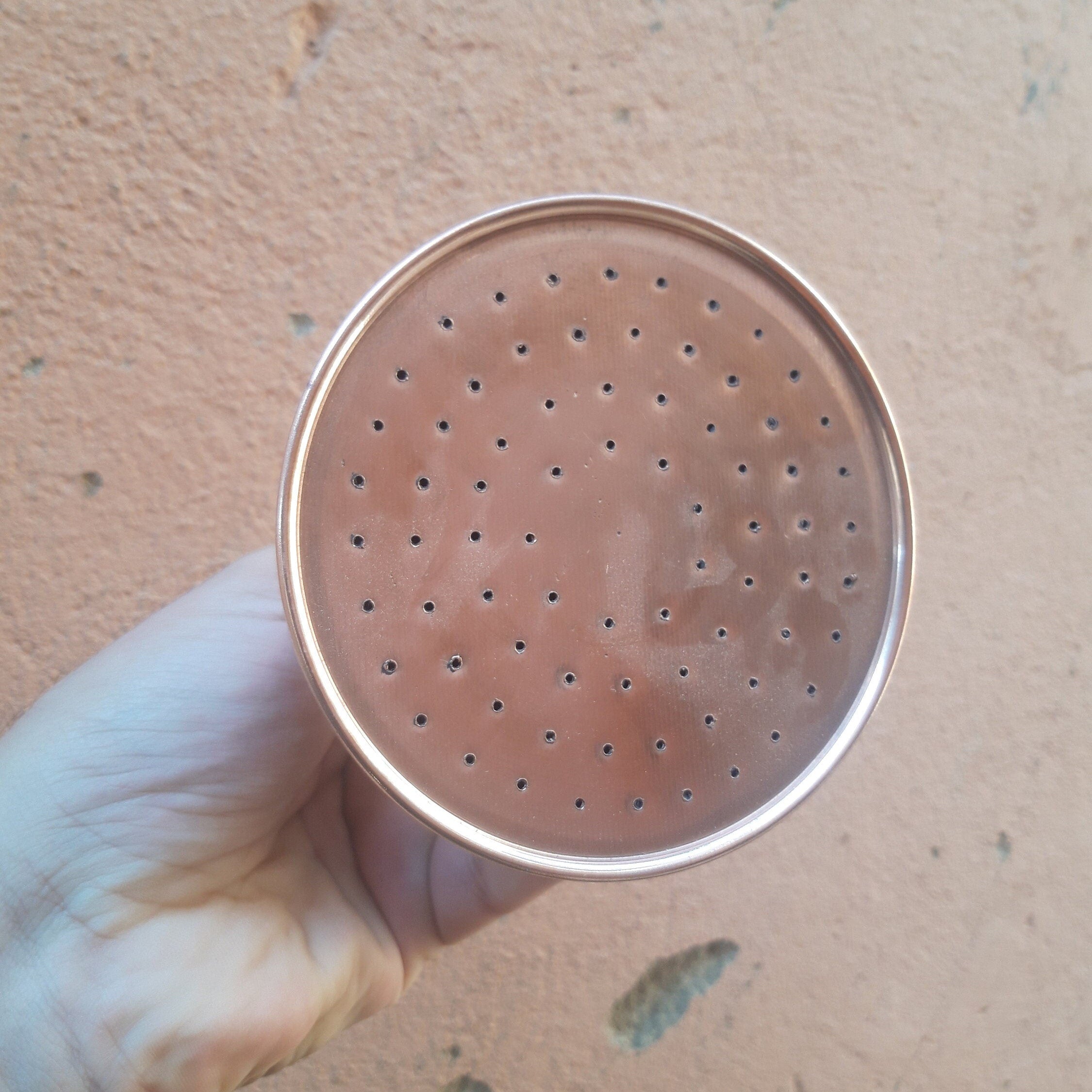 Handcrafted Copper Rain Shower Head – Outdoor & Indoor High-Pressure Unlacquered Finish (4"–8")
