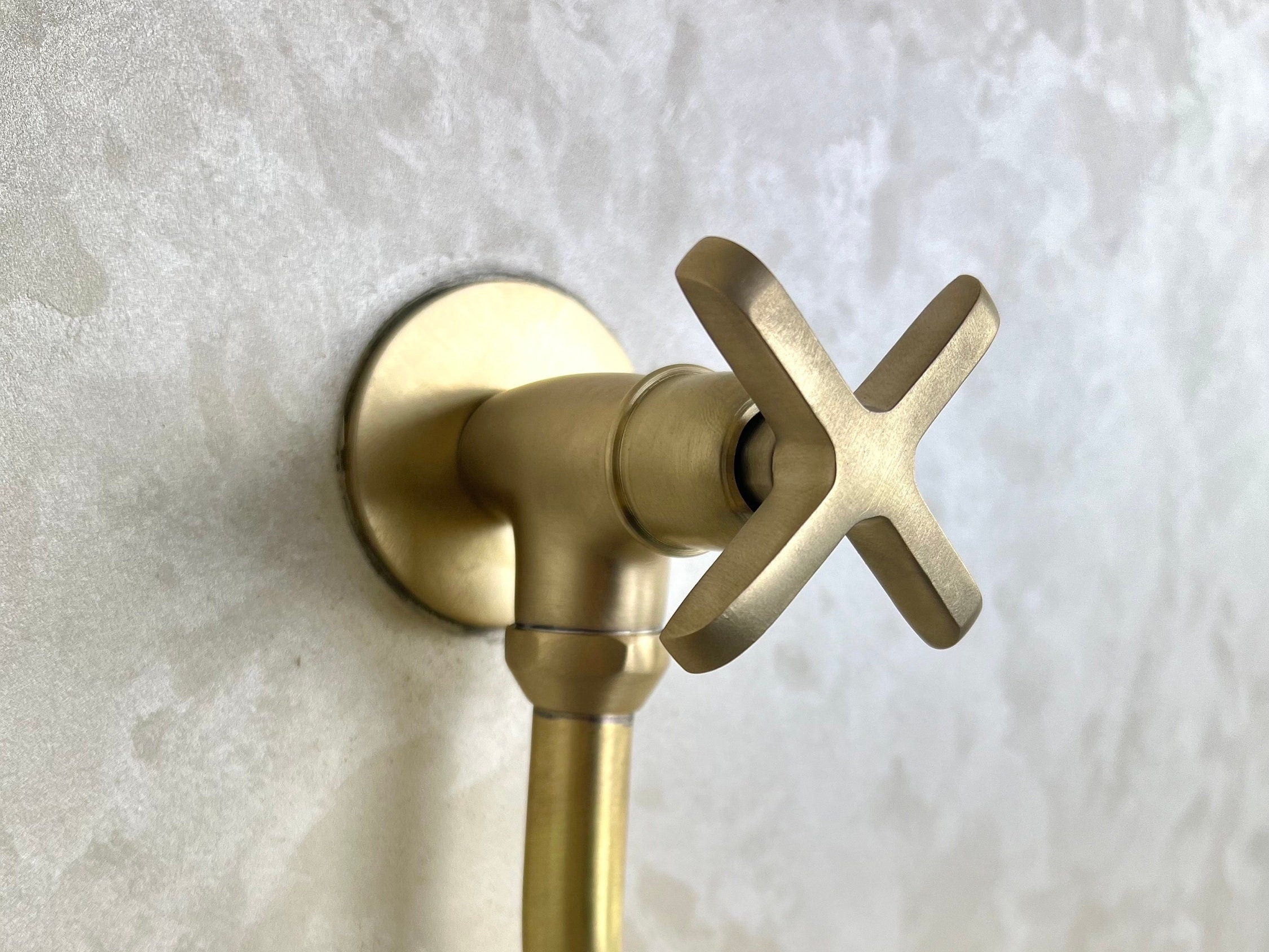 Unlacquered Brass Pot Filler Faucet – Single Handle Solid Brass Kitchen Faucet, Traditional Style for Kitchen Use