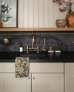 Unlacquered Brass Bridge Kitchen Faucet with Ball Center – Dual Handle Vintage Farmhouse Tap