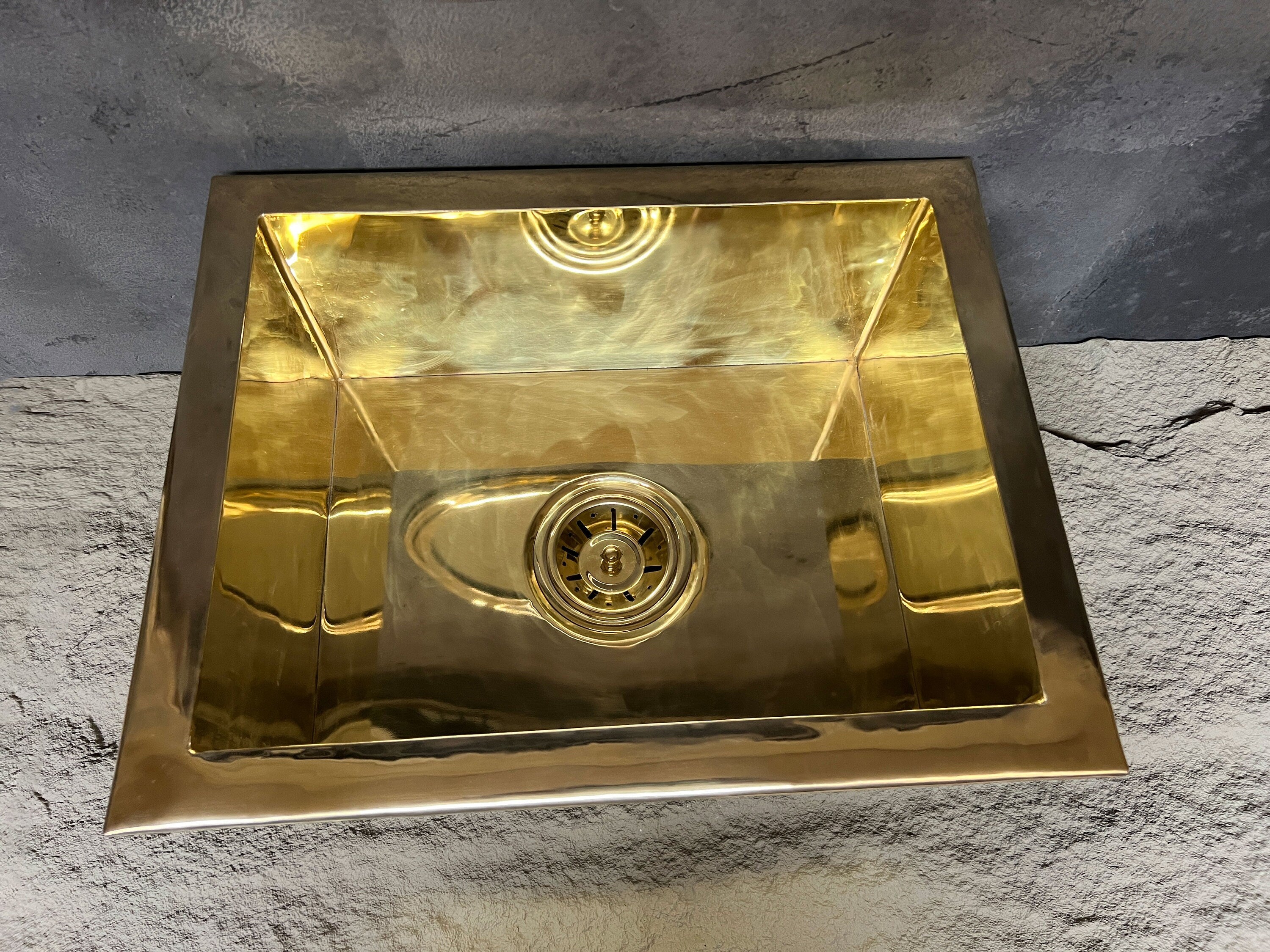 Unlacquered Brass Undermount Kitchen Sink, Island Brass kitchen Sink in Various Sizes