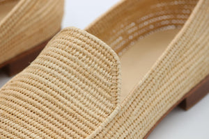 Men’s Handmade Raffia Wedding Shoes – Moroccan Raffia Loafers
