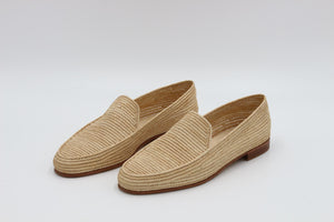 Men’s Handmade Raffia Wedding Shoes – Moroccan Raffia Loafers