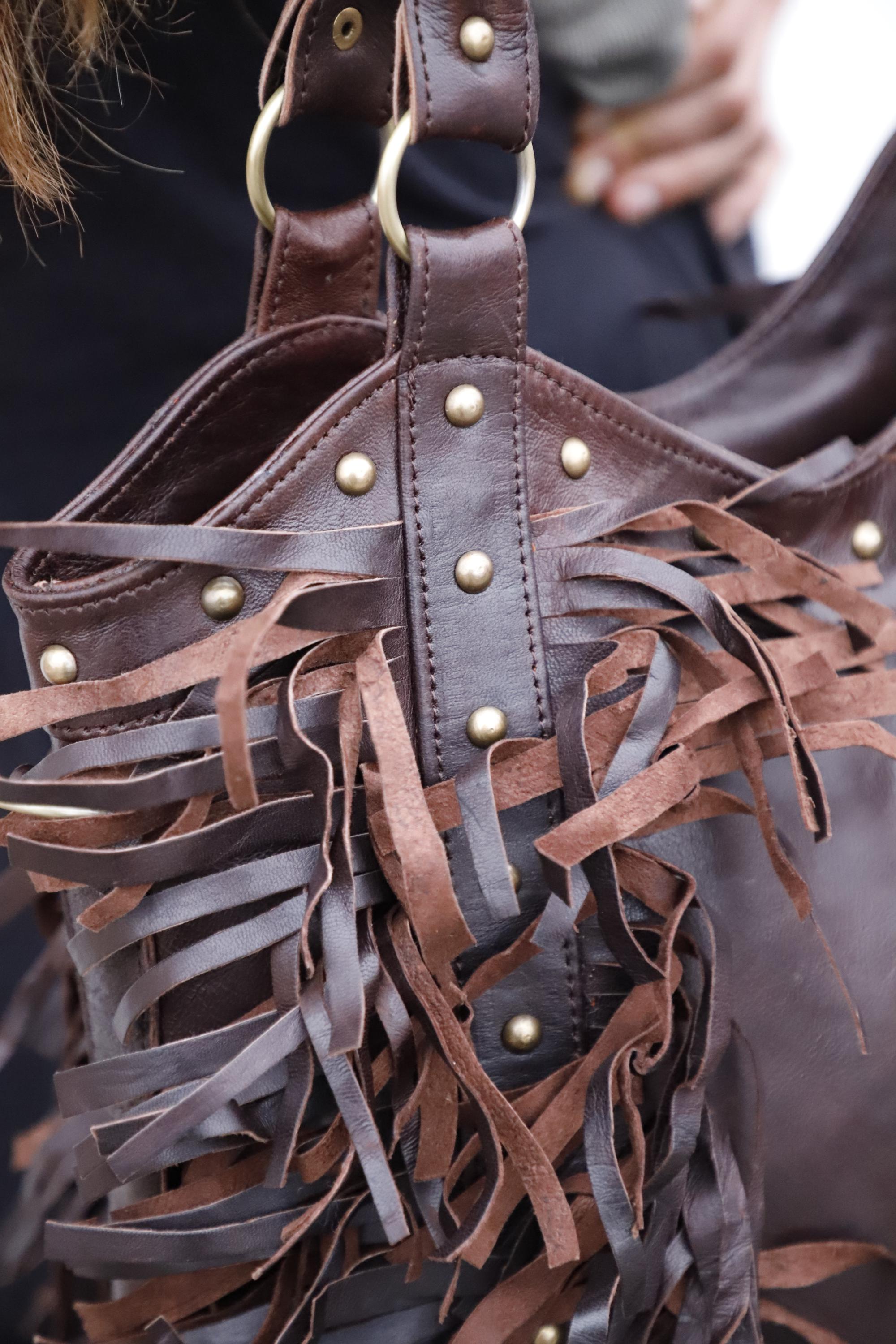 Fringed leather bag, leather Fringe Bag, Fringe western Crossbody, Boho cowgirl bag, fringe boho crossbody bag, Moroccan leather fringed bag
