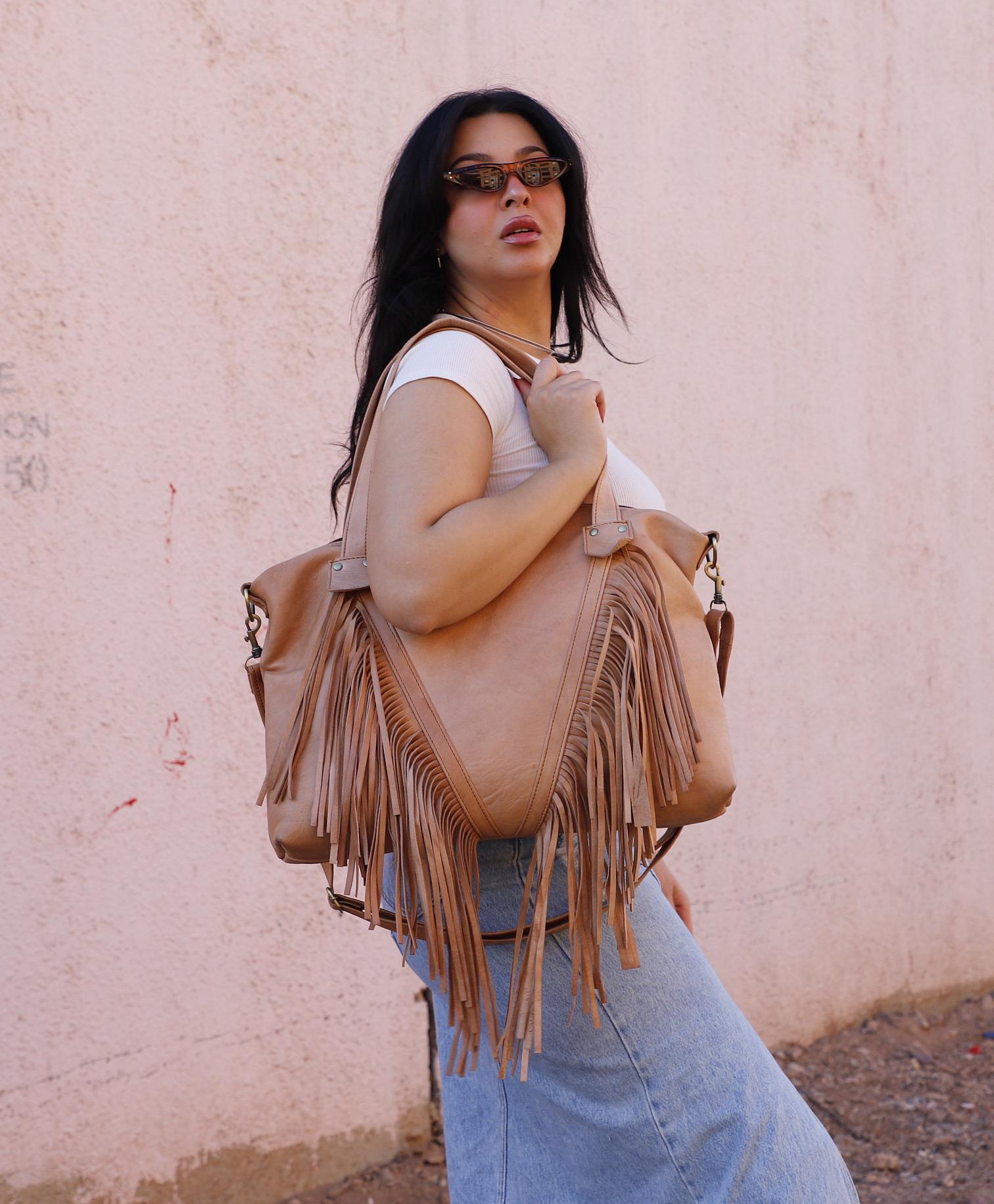 Festival Fringe Leather bag, Coachella western fringe bag, Boho cowgirl bag, Fringe tote bag, Fringe western bag, fringe boho crossbody bag