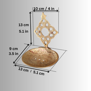 Handcrafted Hammered Brass Soap Dish , Unlacquered Wall-Mounted Soap Holder