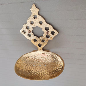 Handcrafted Hammered Brass Soap Dish , Unlacquered Wall-Mounted Soap Holder