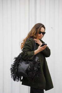 Fringed leather bag, leather Fringe Bag, Fringe western Crossbody, Boho cowgirl bag, fringe boho crossbody bag, Moroccan leather fringed bag