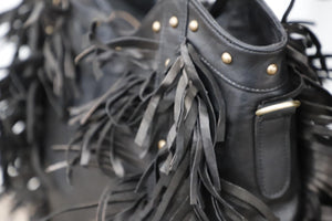 Fringed leather bag, leather Fringe Bag, Fringe western Crossbody, Boho cowgirl bag, fringe boho crossbody bag, Moroccan leather fringed bag