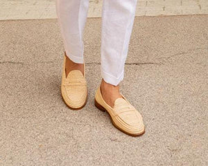 Handmade Raffia Loafers for Men – Moroccan Wedding Shoes