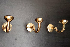 Moroccan-Inspired Brass Coat Hooks - Perfect for Towels, Bags, and Hats