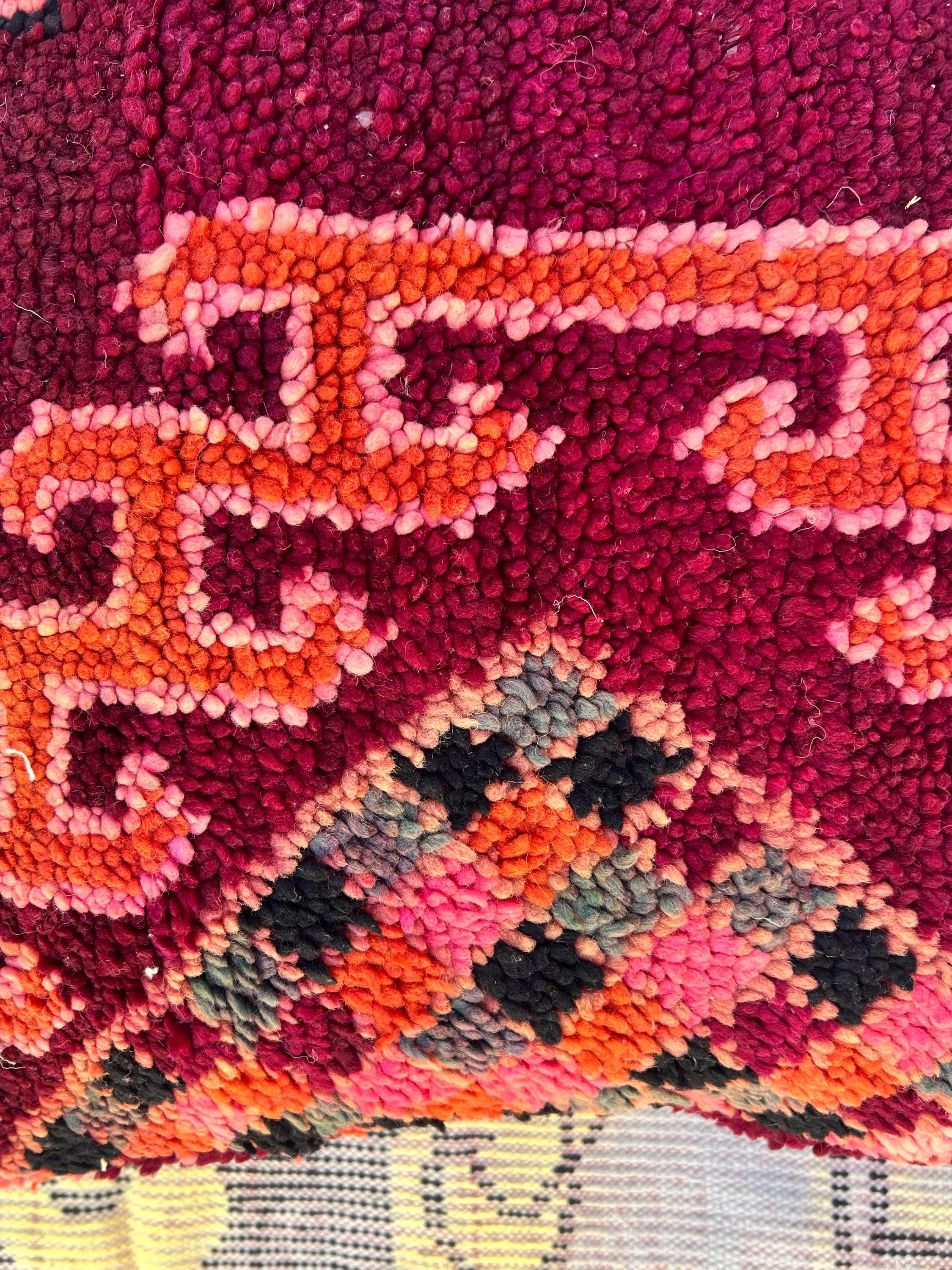 pouf Handwoven Berber Kilim 60x60 Moroccan pouf- Bohemian Decor - pouf cover - Shaggy Wool Floor Cushion - Berber Pillow-vintage moroccan