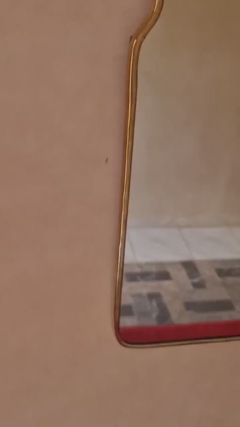 Brass Butterfly Mirror – Irregular Gold Wall Mirror, Handmade Bathroom & Vanity Deco