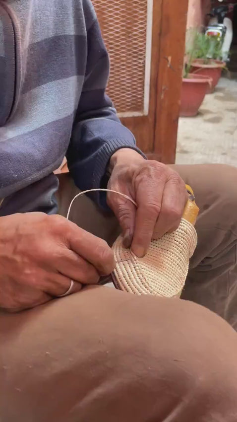 Handmade Moroccan Raffia Slippers for Women – Wedding Mules, Stylish Gift Idea, Natural Braided Design