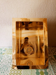 Solid Unlacquered Brass Undermount Sink, Kitchen Bar Sink, Island Sink, Outdoor Sink, the drain for free