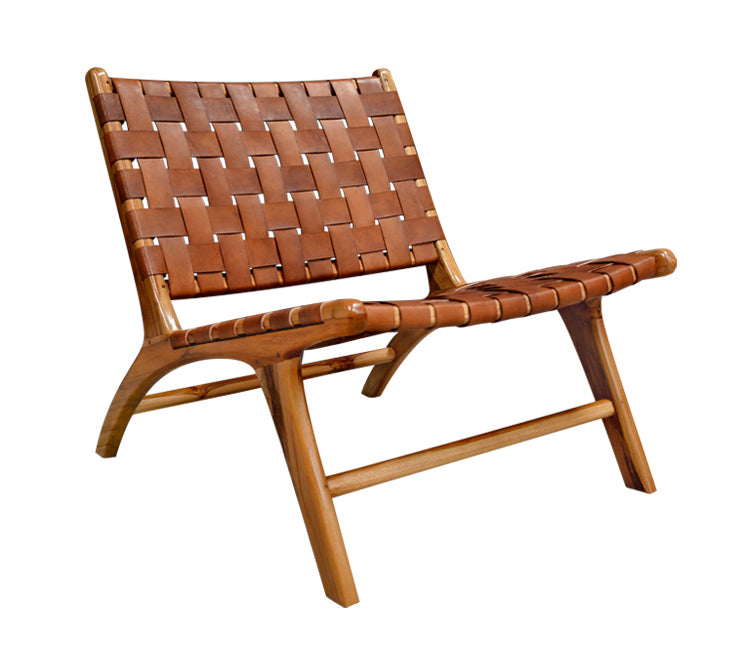 Solid Chair In walnut wood And Leather