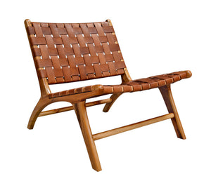 Solid Chair In walnut wood And Leather