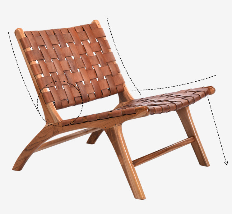 Solid Chair In walnut wood And Leather