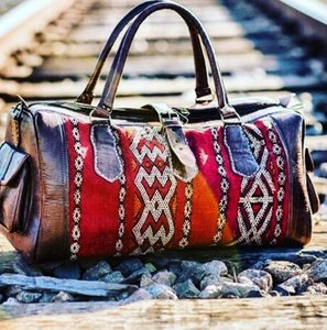The Kilim Carpet Bag - GFM -giftsfrommorocco-morocco leather