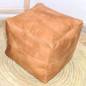 Set of 2 Pouf, Moroccan Pouf, Ottoman Pouf