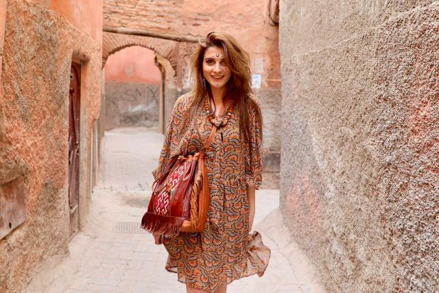 Bohemian leather kilim shoulder bag