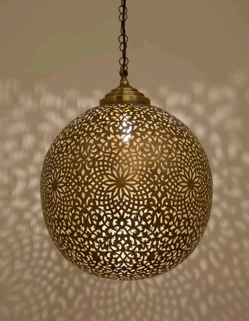 Decor Designer made copper hanging lamp