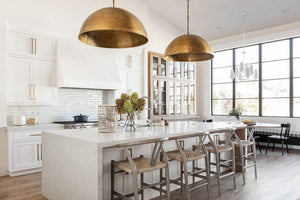 Set of 2 Handmade Metal Dome Pendant Light
