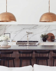 Set of 2 Handmade Metal Dome Pendant Light