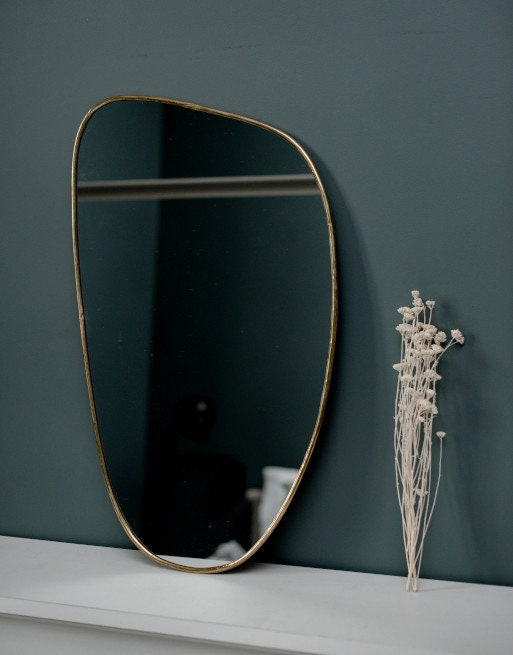 Brass Irregular Mirror - Aesthetic Home Decor - Luxurious Wall Decor