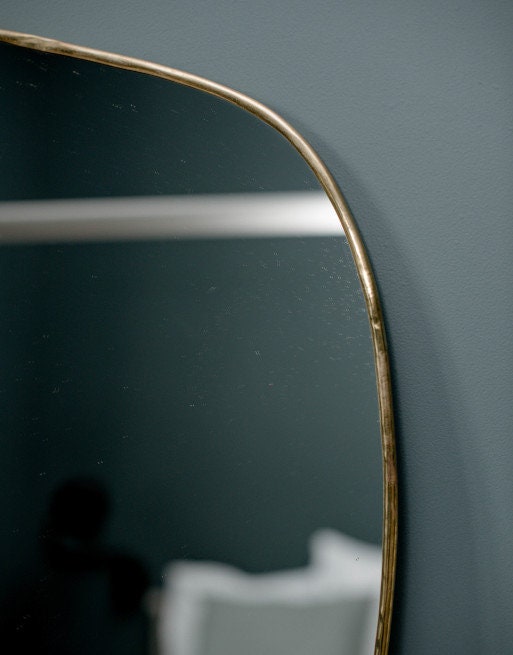 Brass Irregular Mirror - Aesthetic Home Decor - Luxurious Wall Decor