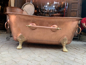 Copper Handcrafted Bathtub ,standard measures 70" x 30" x 27" inches