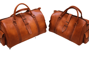 Leather travel bag Tan Color