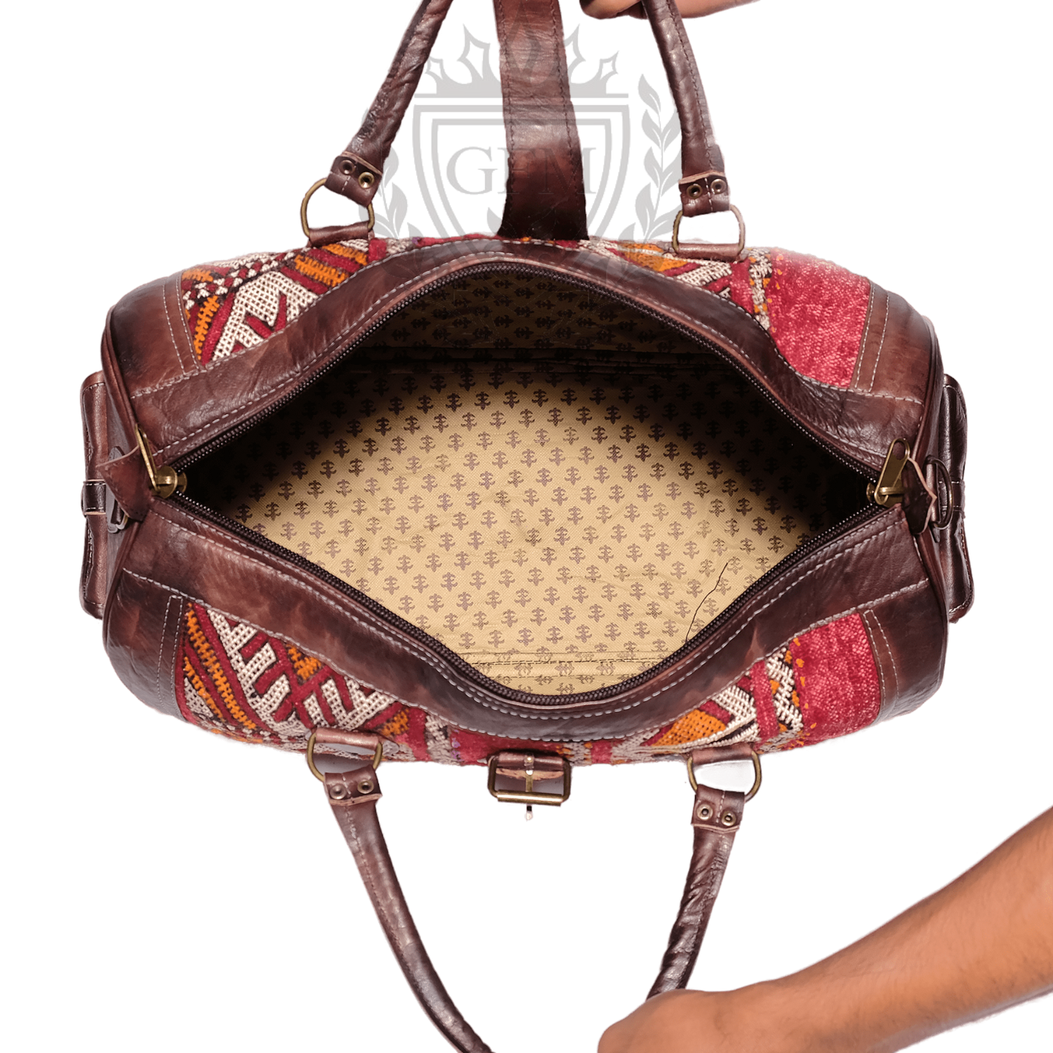 Overnight bag, Duffel Bag Carpet, One of a kind piece travel bag