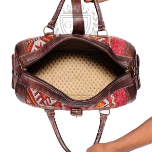 Overnight bag, Duffel Bag Carpet, One of a kind piece travel bag
