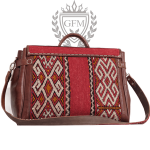 Vintage Large Carpet Bag – Authentic Handmade Moroccan Travel Bag