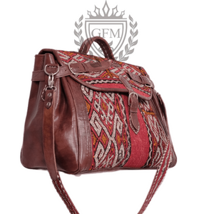 Vintage Large Carpet Bag – Authentic Handmade Moroccan Travel Bag